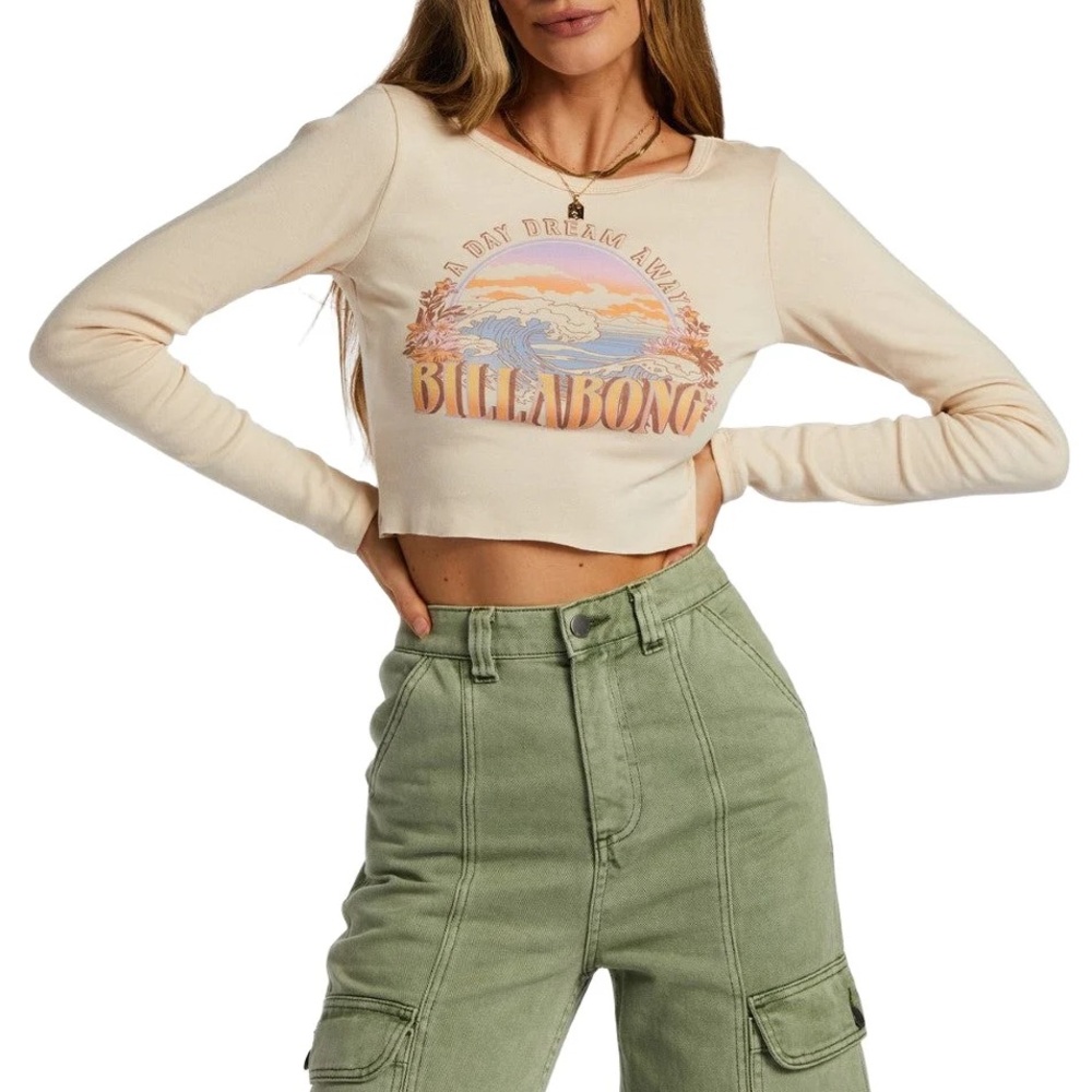 Billabong Long Sleeve Crop Top